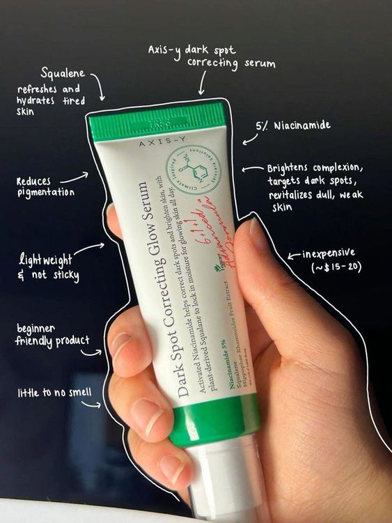 AXIS-Y Dark Spot Correcting Glow Serum – Niacinamide Brightening Treatment for Fading Hyperpigmentation, Hydrating & Evening Skin Tone