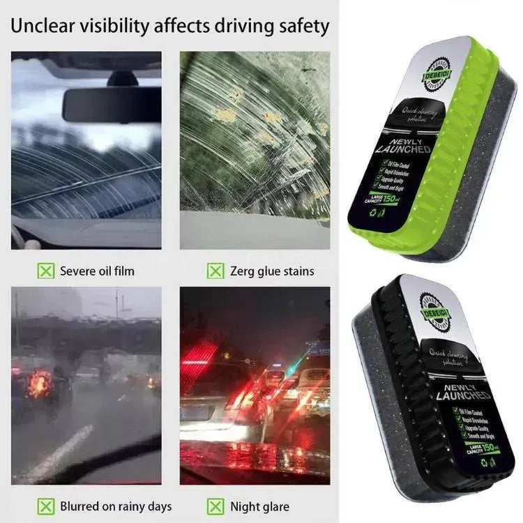 Oil Film Brush Glass Cleaning Board – Car Windshield Oil Film & Stain Remover 2.0, Quick Cleaning Solution