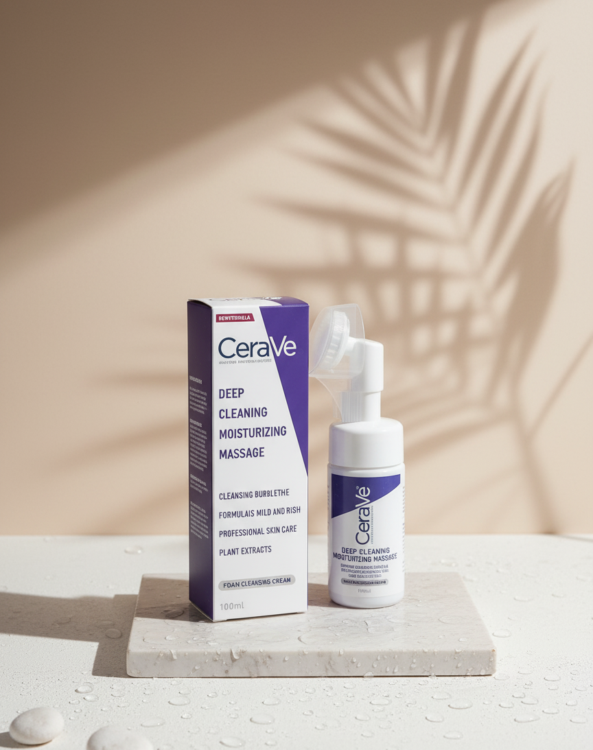 CeraVe Deep Cleaning Moisturizing Massage Foam Cleansing Cream – Mild Hydrating Cleanser for Radiant, Fresh & Comfortably Soft Skin Rs 1,272