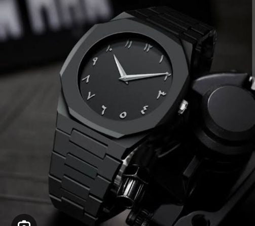 Full Black Aura Quartz Analog Watch Men