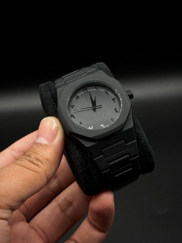Full Black Aura Quartz Analog Watch Men