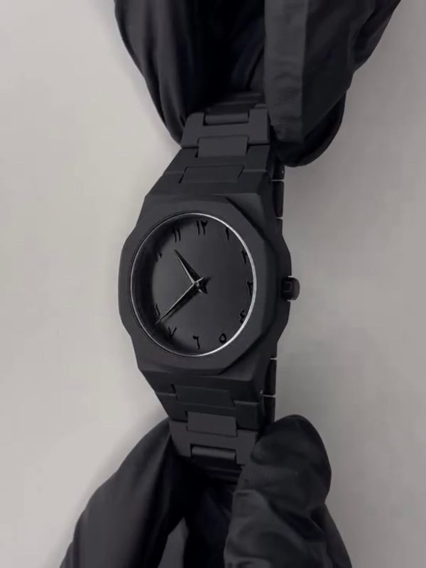 Full Black Aura Quartz Analog Watch Men