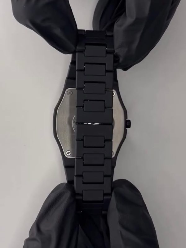 Full Black Aura Quartz Analog Watch Men