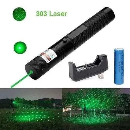 Rechargeable Powerful Green Laser Pointer – Long Range 4+ Km Beam – Water & Weather Resistant – Steel Body