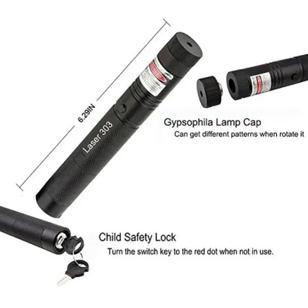Rechargeable Powerful Green Laser Pointer – Long Range 4+ Km Beam – Water & Weather Resistant – Steel Body