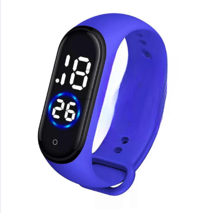 Latest M4 Led Watch Digital Sports Bracelet For Boys & Girls – Waterproof Touch Display – Random Band Color